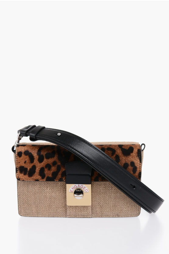 Maison Margiela Two-tone Crossbody Bag With Animalier Detail