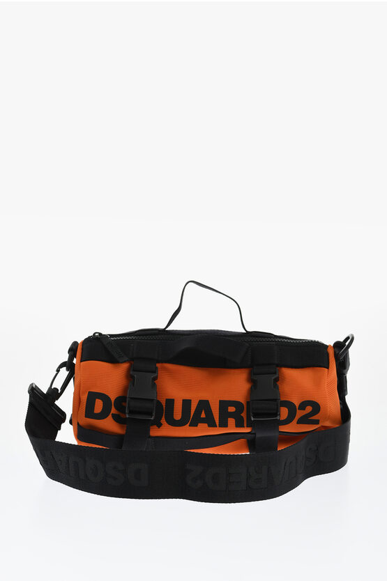 DSQUARED2 TWO-TONE CROSSBODY BAG WITH PRINTED LOGO