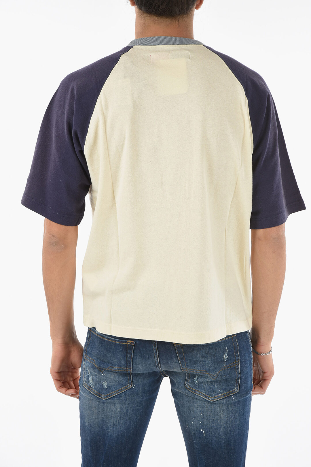 Tシャツ・カットソー ODDONEOUT TWO TONE LOGO T-SHIRTS 4BUK448 Diesel Two-Tone D4D-22 Crew-Neck T-shirt with Patch Logo men