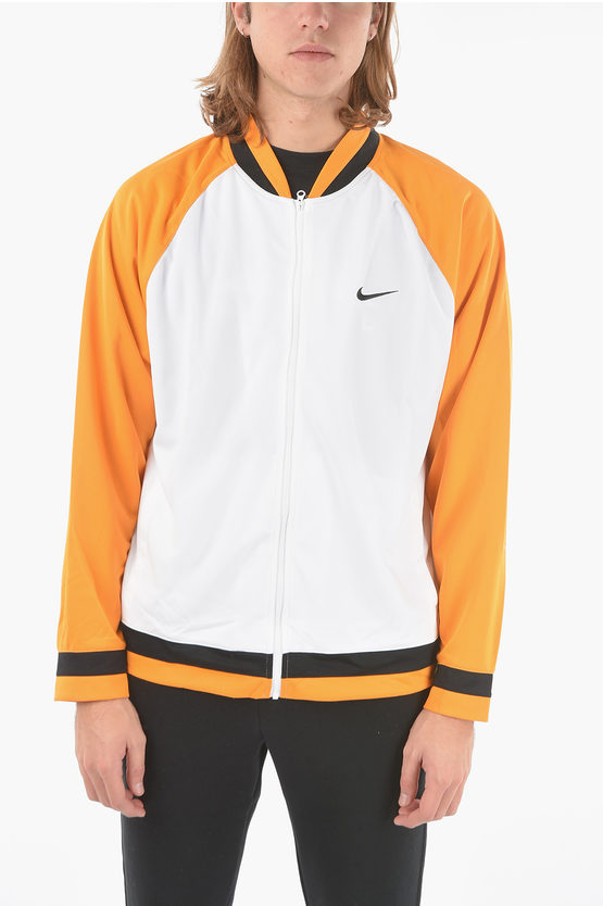 Nike Two-tone Dri-fit Starting Five Sweatshirt In Orange