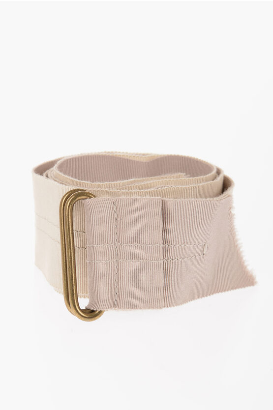 Lanvin Two-tone Fabric Belt 50mm In Neutral