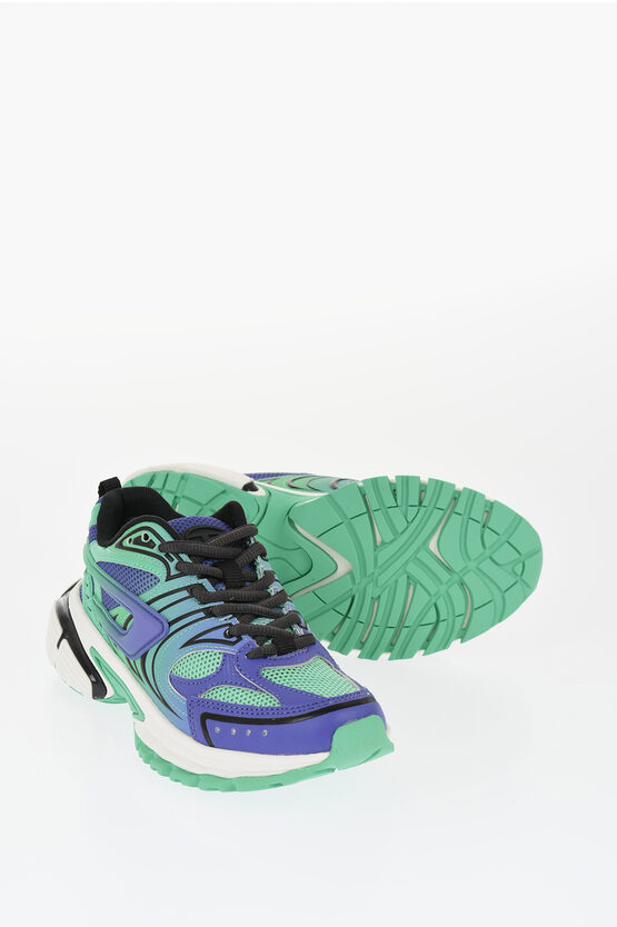 Diesel Two-tone Faux Leather And Mesh S-serendipity Pro-x1 Low Top