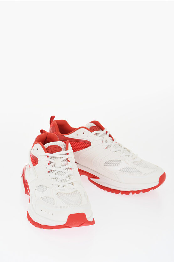 Diesel Two-tone Faux Leather And Mesh S-serendipity Pro-x1 Low Top