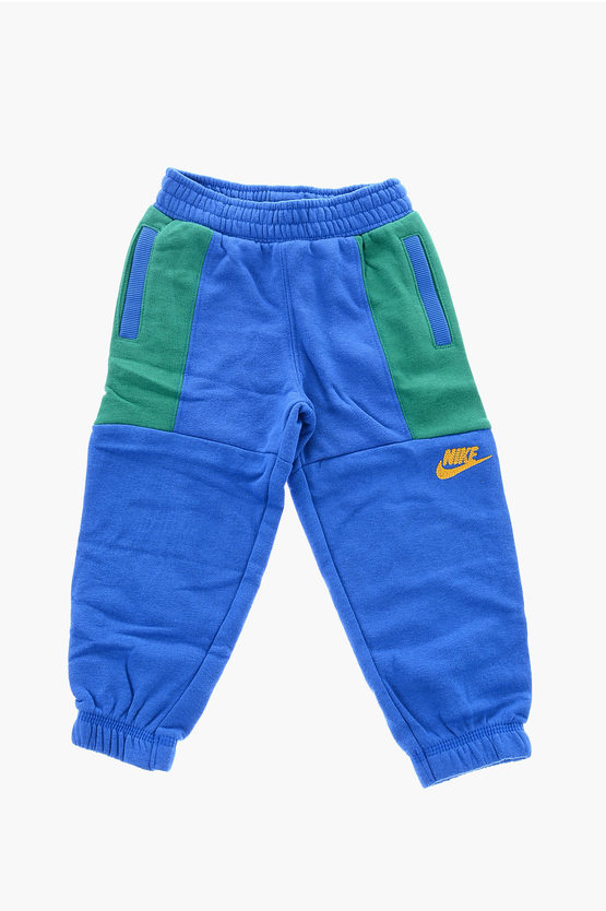 Two-Tone Fleeced Cotton Joggers