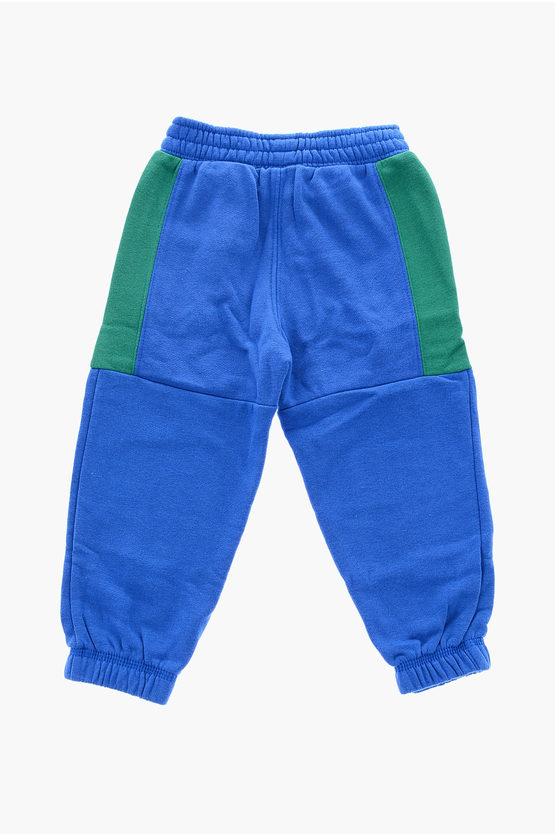 Two-Tone Fleeced Cotton Joggers
