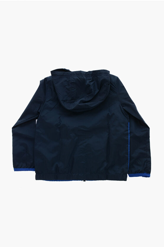Two-Tone Hooded Windbreaker Jacket