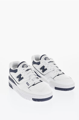 New Balance Two-Tone Fabric and Leather Low-Top Sneakers