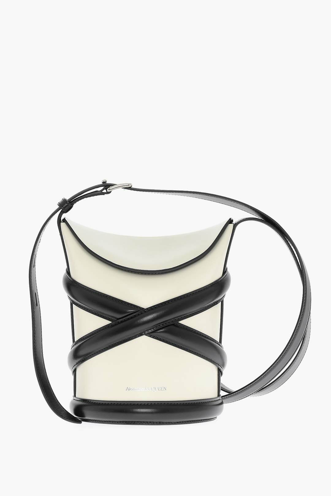 【関税&送料込】Alexander Mcqueen Two-Tone Bucket Bag Alexander McQueen Two-tone Leather The Rise Bucket Bag