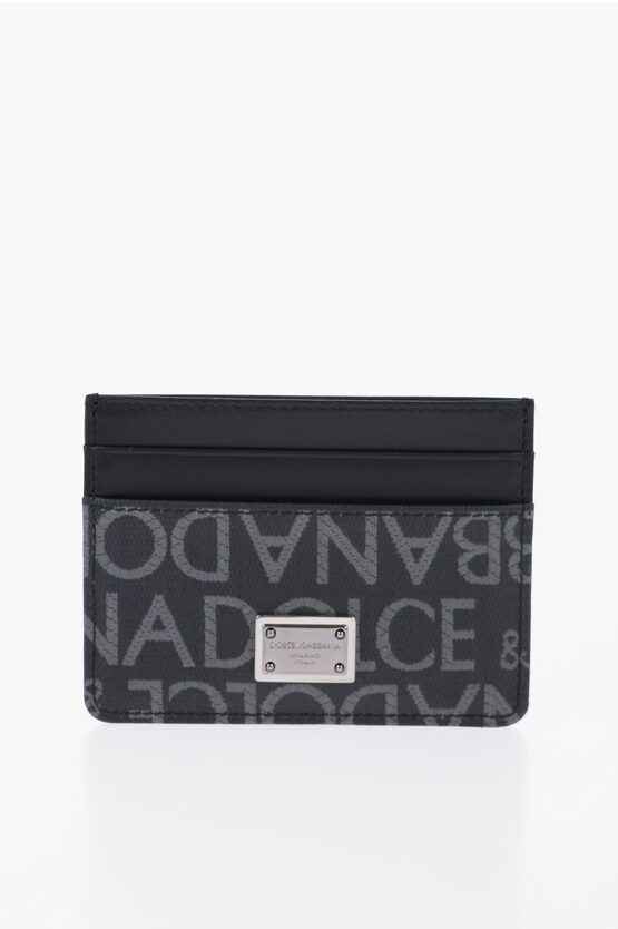 Dolce & Gabbana Two-tone Leather Card Holder With Logoed Detail