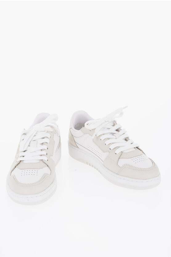 Shop Axel Arigato Two-tone Leather Low-top Sneakers