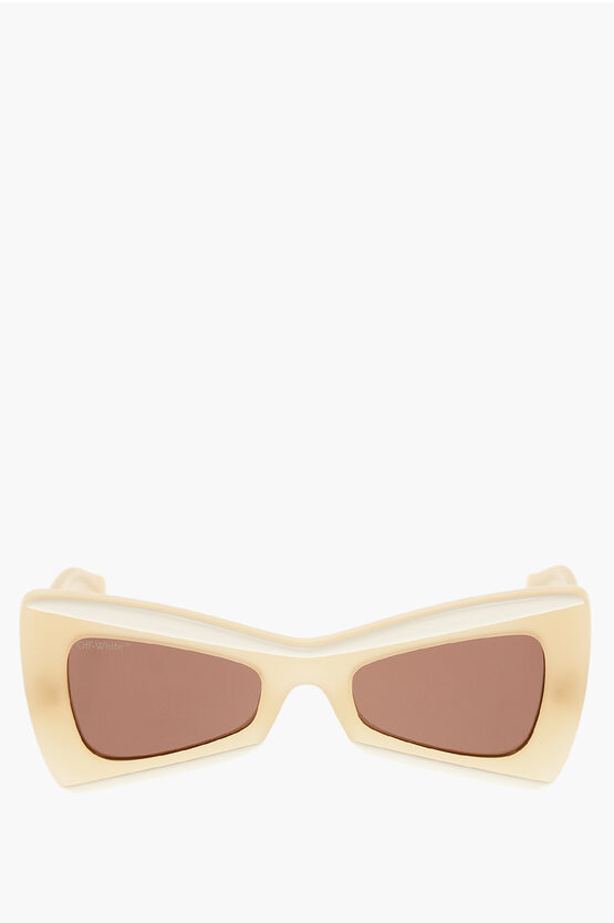 Off-white Two-tone Nashville Butterfly Sunglasses In Brown