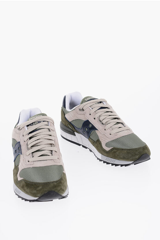 Shop Saucony Two-tone Nylon And Suede Shadow 5000 Low-top Sneakers