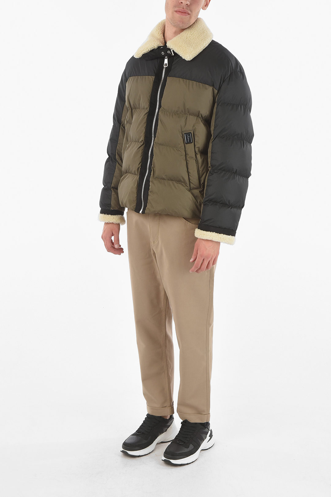 Neil Barrett Two-Tone PENFIELD Padded Jacket with Faux Fur collar men ...