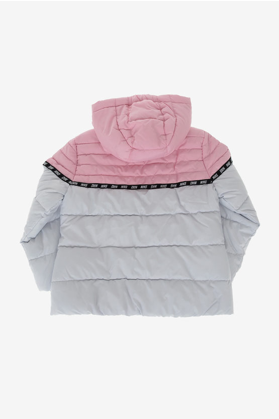 Two-Tone Puffer Jacket with Zip Closure