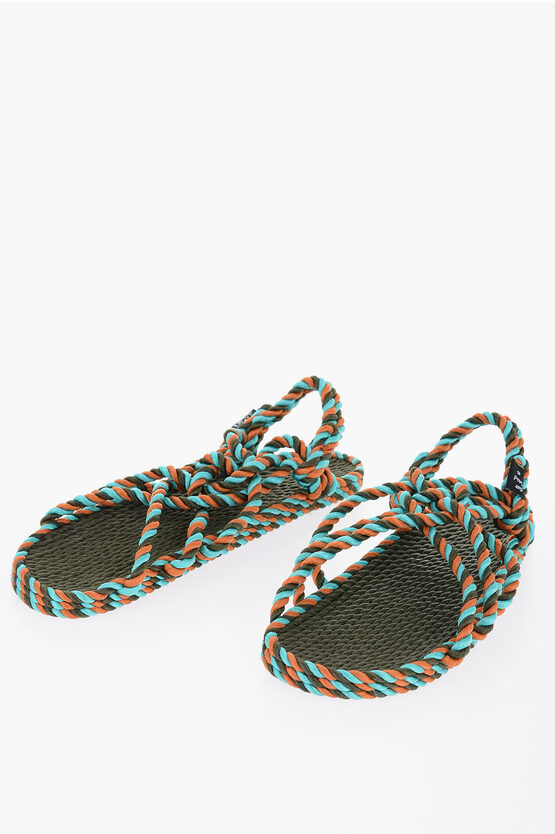 Nomadic State Of Mind Two Tone Rope Slingback Sandals