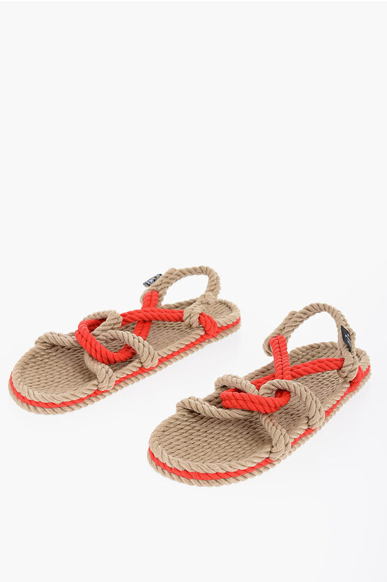 Nomadic State Of Mind Two Tone Rope Slingback Sandals