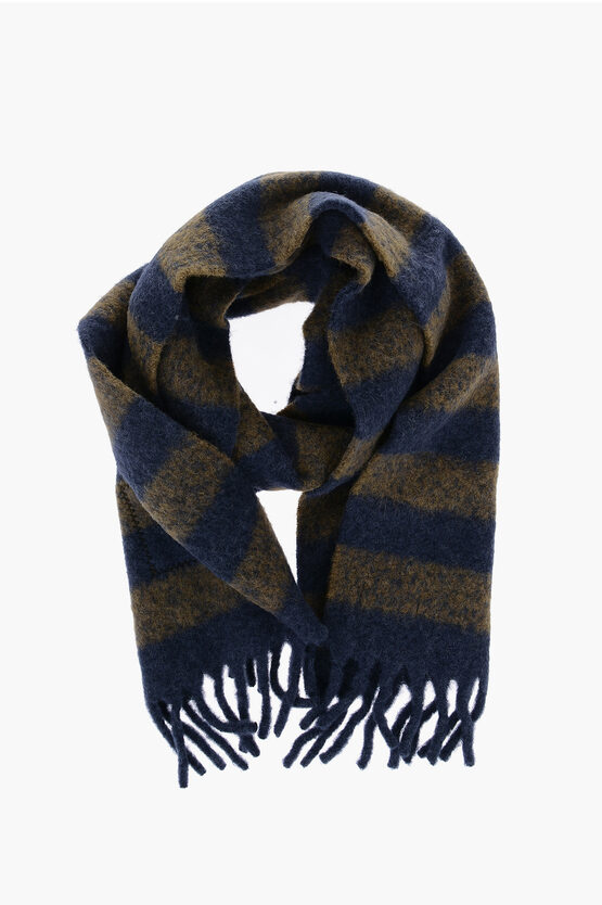 Maison Kitsuné Two-tone Scarf With Fringes