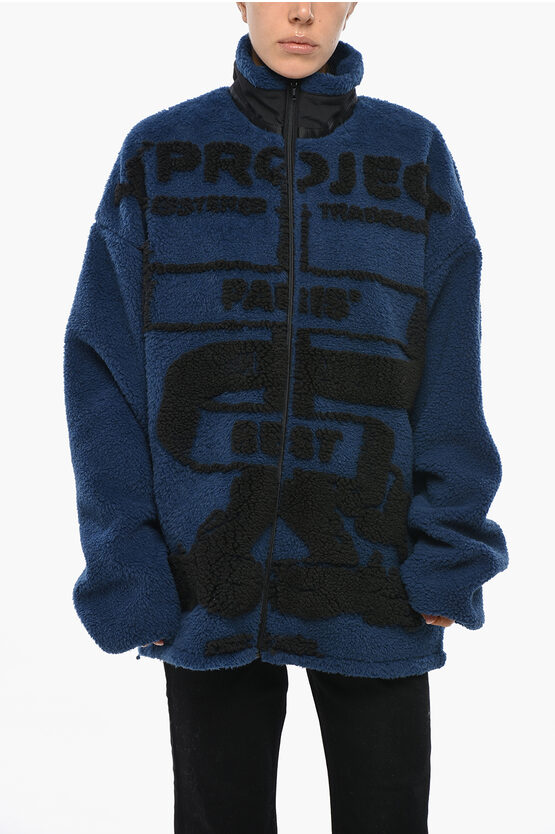 Y/project Two-tone Soft Technical Fleece Unisex Paris Best Jacket In Blue