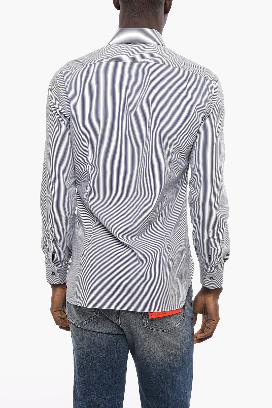 Barba Napoli TwoTone Striped Shirt with Spread Collar men Glamood Outlet