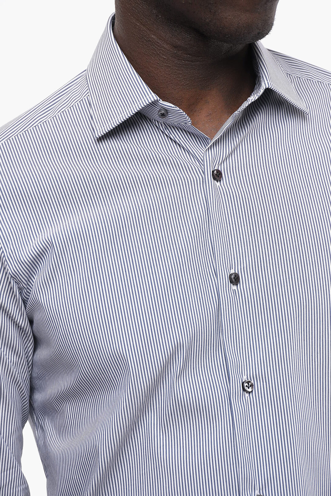 Barba Napoli TwoTone Striped Shirt with Spread Collar men Glamood Outlet