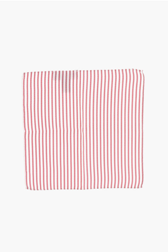 Dsquared2 Two-tone Striped Silk Pocket Square
