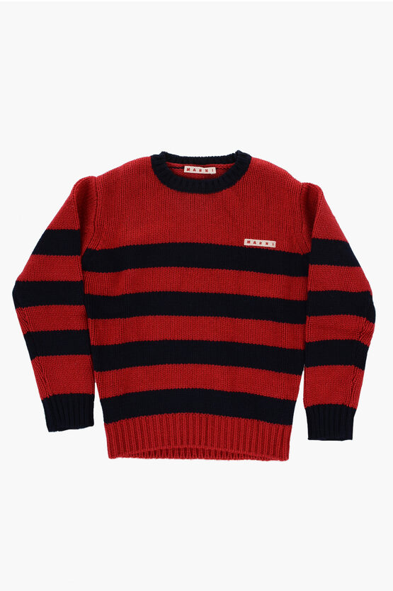 Shop Marni Two-tone Striped Sweater