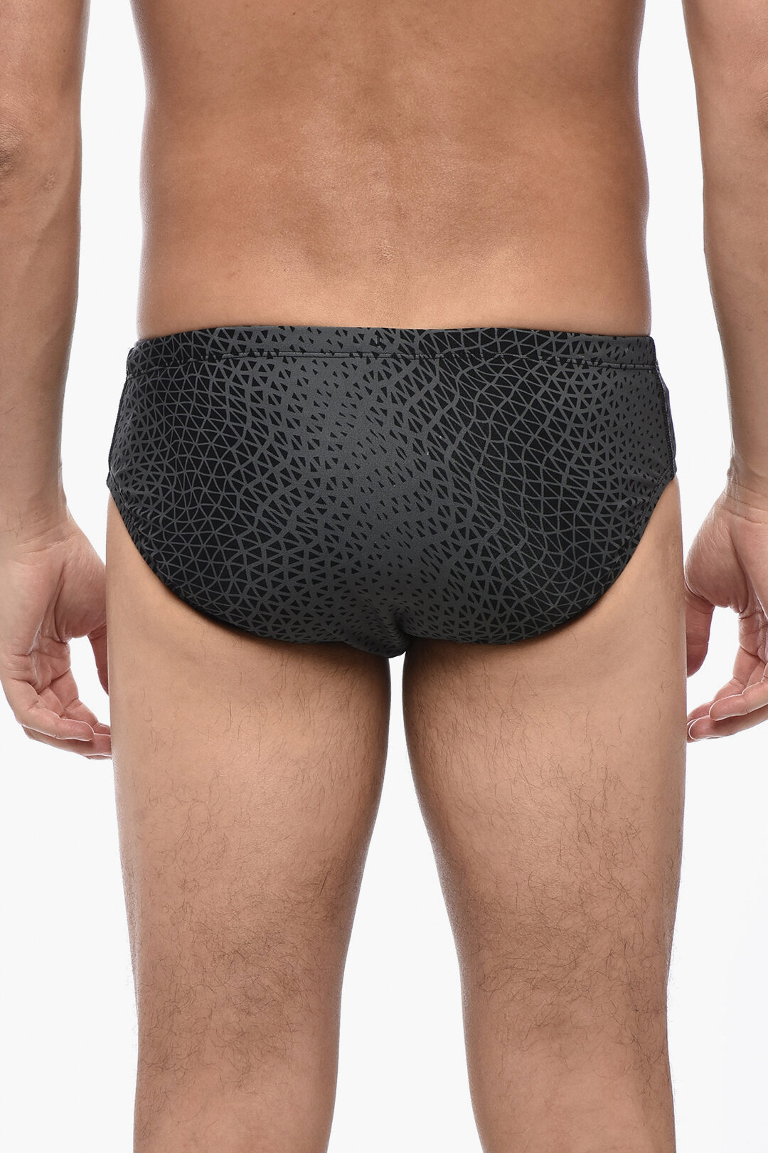 Two Tone Swim Briefs with Embroidered Logo