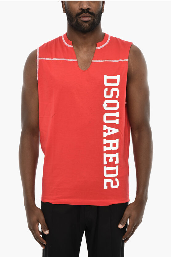 Dsquared2 Two-tone Tank Top With Side Logo