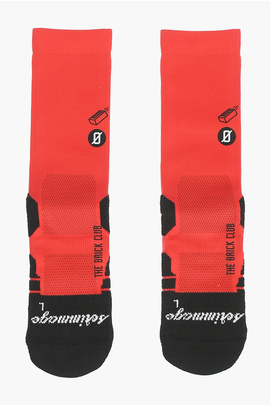 Scrimmage Two-tone The Brick Club Socks In Red