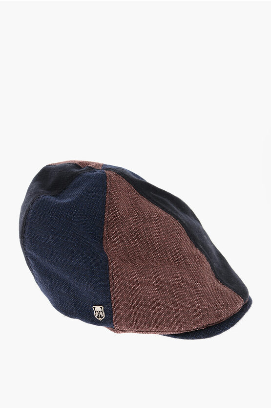 Shop Corneliani Two-tone Virgin Wool Flat Hat