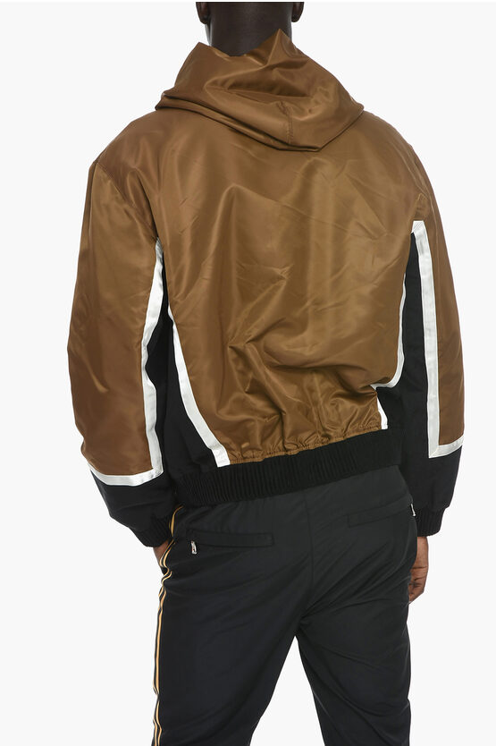Fake Two Piece Hooded Windbreaker Jacket