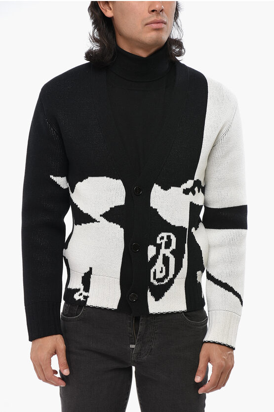 Two-Tone Wool Cardi… - image