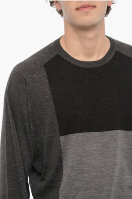 neil barrett 00s archive ニット vintage Neil Barrett crew-neck Hybrid Jumper | Neutrals | FARFETCH
