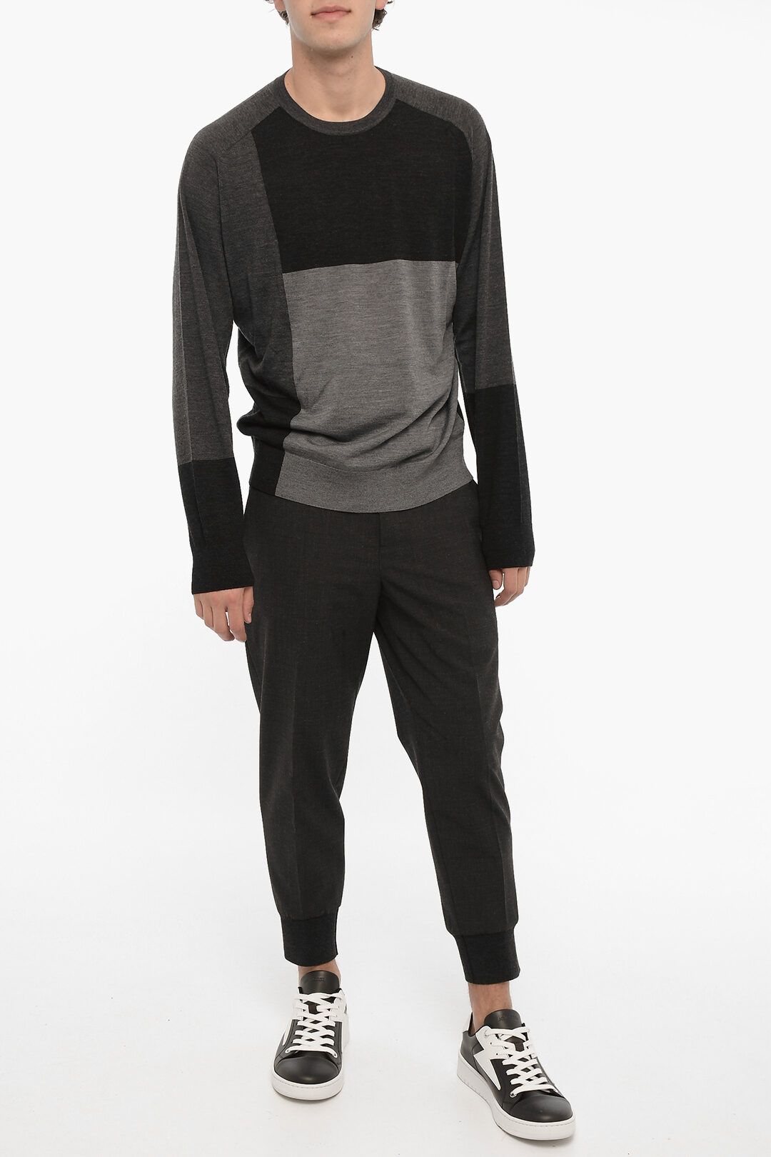Neil Barrett Two-Tone Wool Sweater men - Glamood Outlet