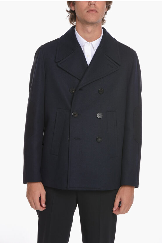 Neil Barrett Two-toned Modernist Coat With Double Breast In Black