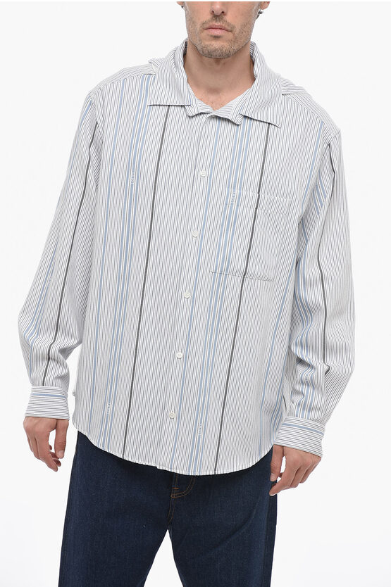 Loewe Two-toned Striped Shirt With Hood