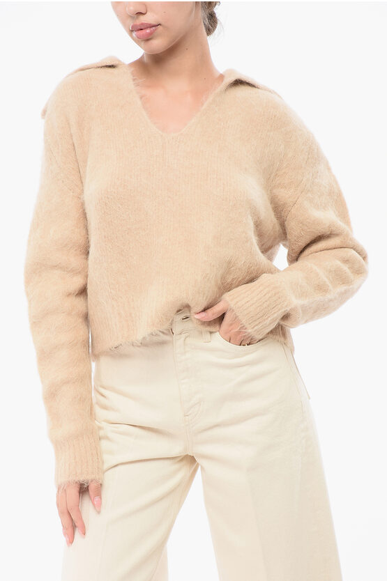 Loulou Studio U-neck Solid Color Sweater In Brown