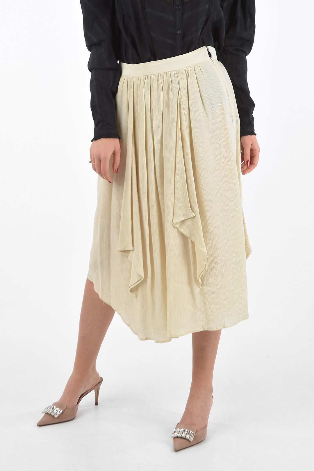 side draped skirt