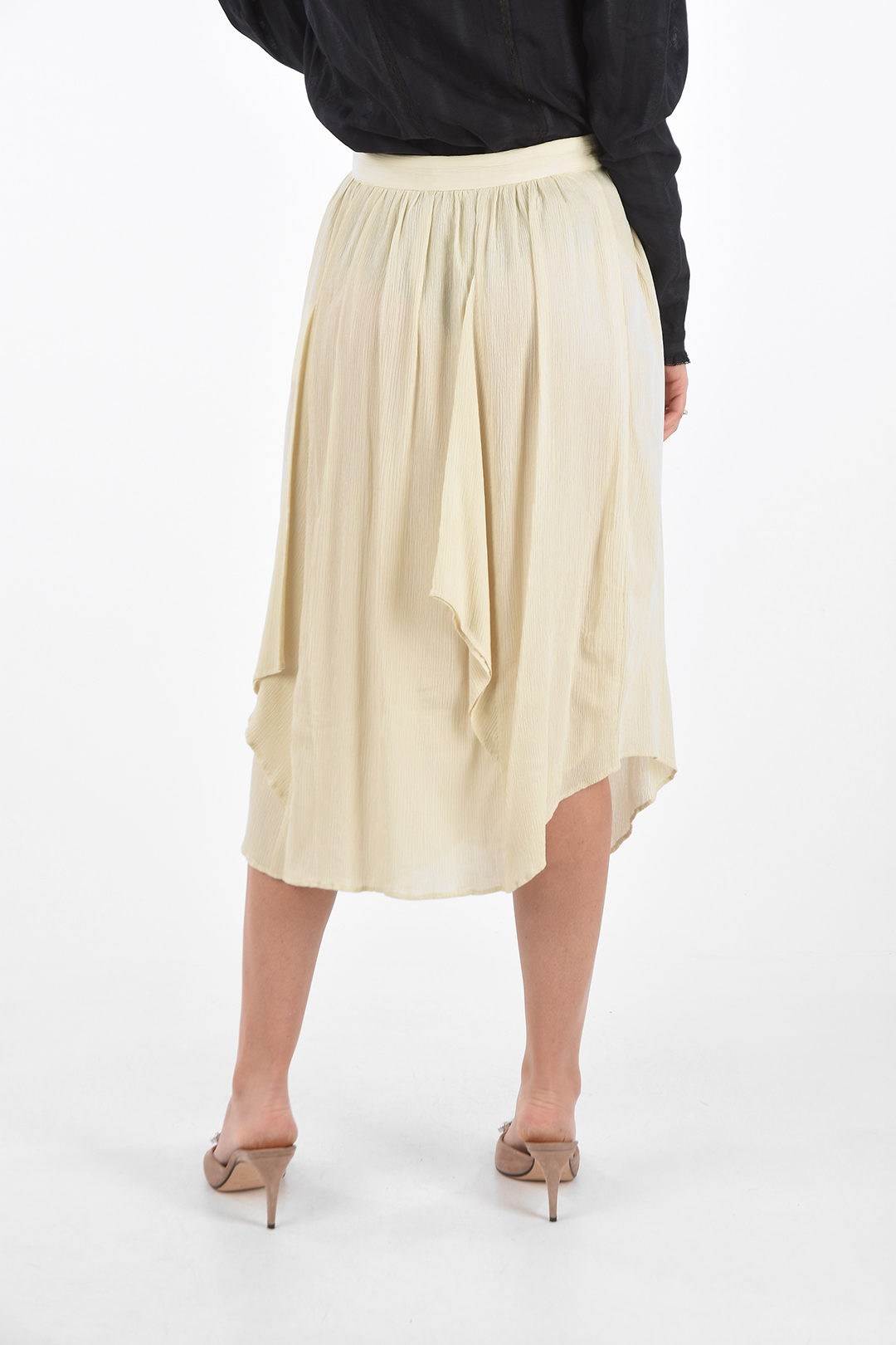 side draped skirt