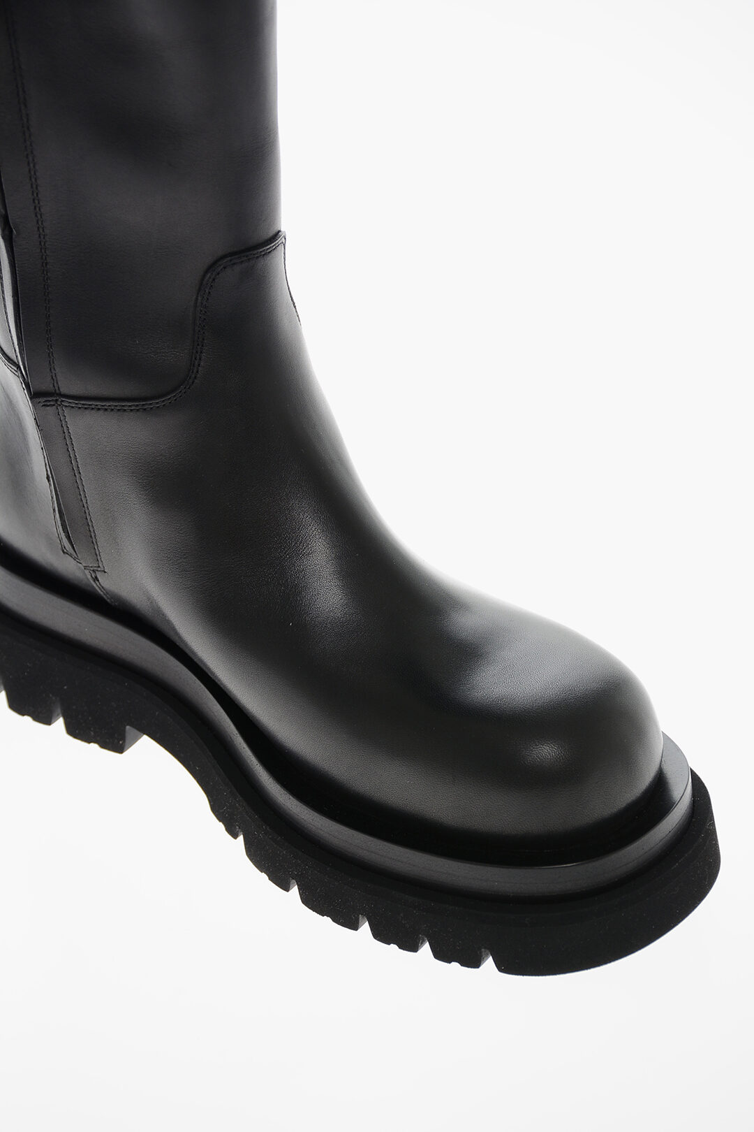 Bottega Veneta Under the Knee LUG Leather Boots women Glamood Outlet - Main Image