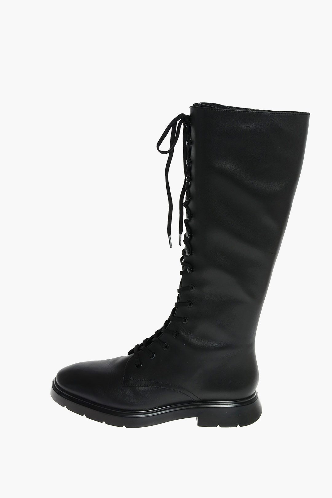 womens tall leather combat boots