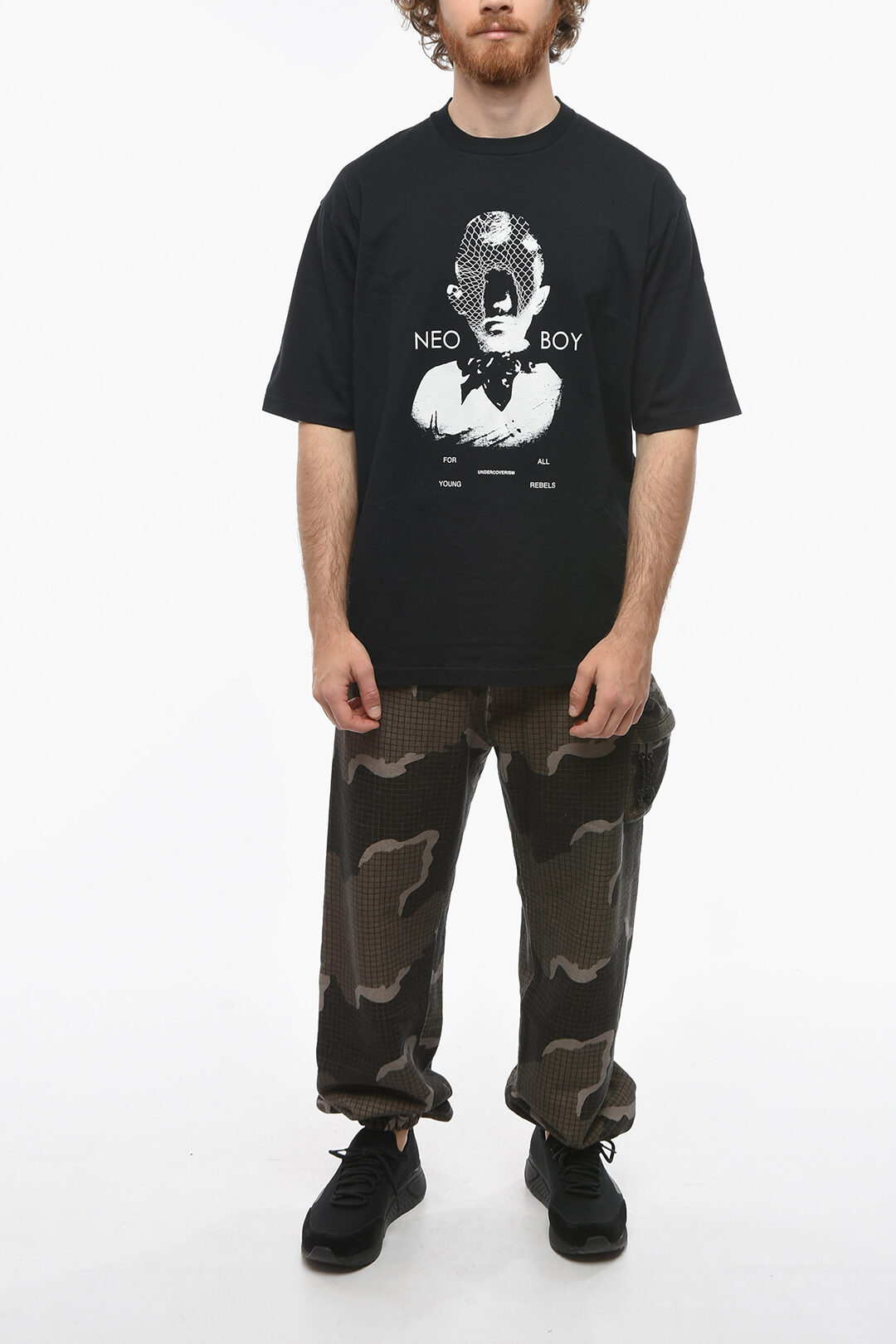 Undercover UNDERCOVERISM Two-toned T-shirt with Contrasting Print