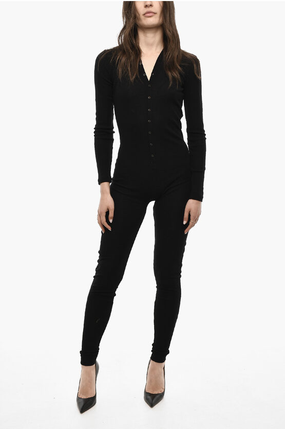 DSQUARED2 UNDERWEAR JUMPSUIT PAJAMA WITH BUTTONS