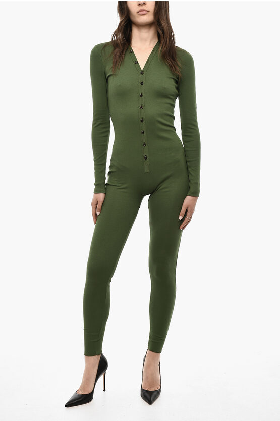 DSQUARED2 UNDERWEAR JUMPSUIT PAJAMA WITH BUTTONS