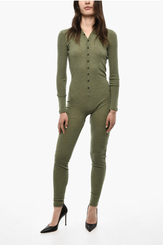 DSQUARED2 UNDERWEAR JUMPSUIT PAJAMA WITH BUTTONS