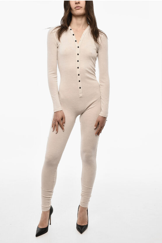 DSQUARED2 UNDERWEAR JUMPSUIT PAJAMA WITH BUTTONS