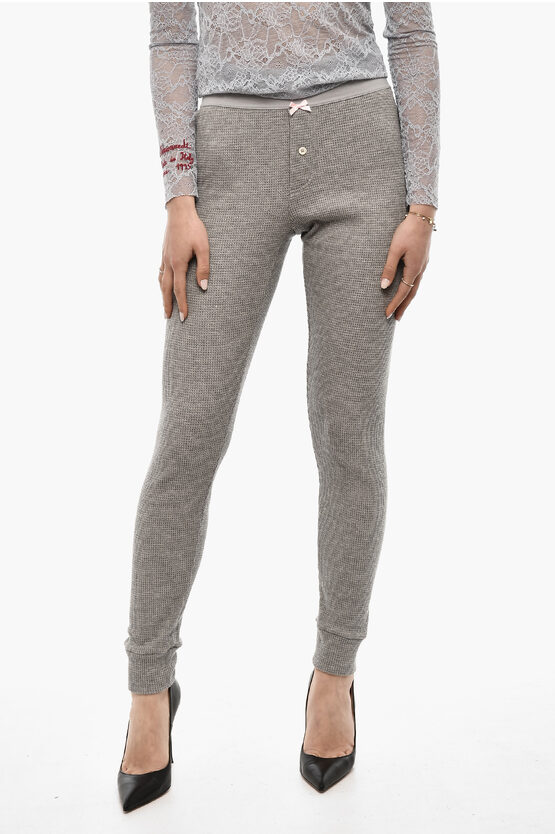 DSQUARED2 UNDERWEAR PAJAMA PANTS WITH BOW DETAILS