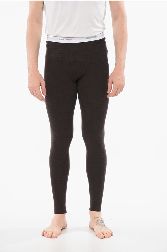Dsquared2 Underwear Ribbed Pajama Pants With Logoed Band