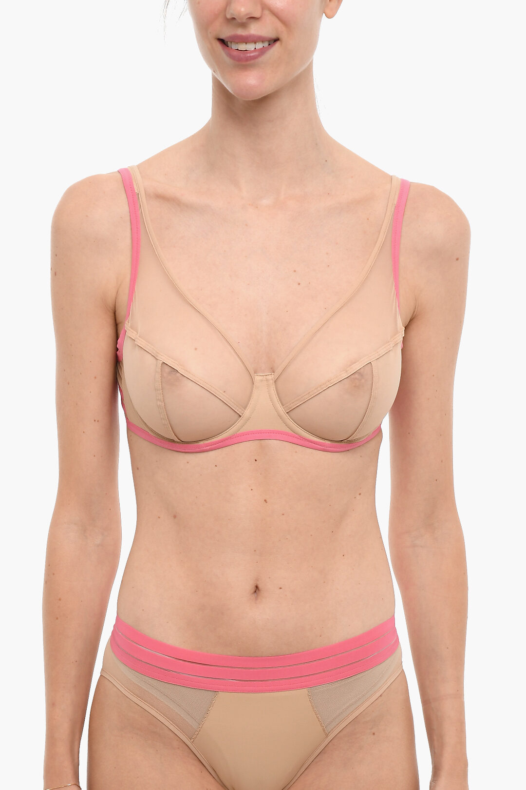 Maison Lejaby Underwire See-Through Bra with Contrasting Edges women -  Glamood Outlet