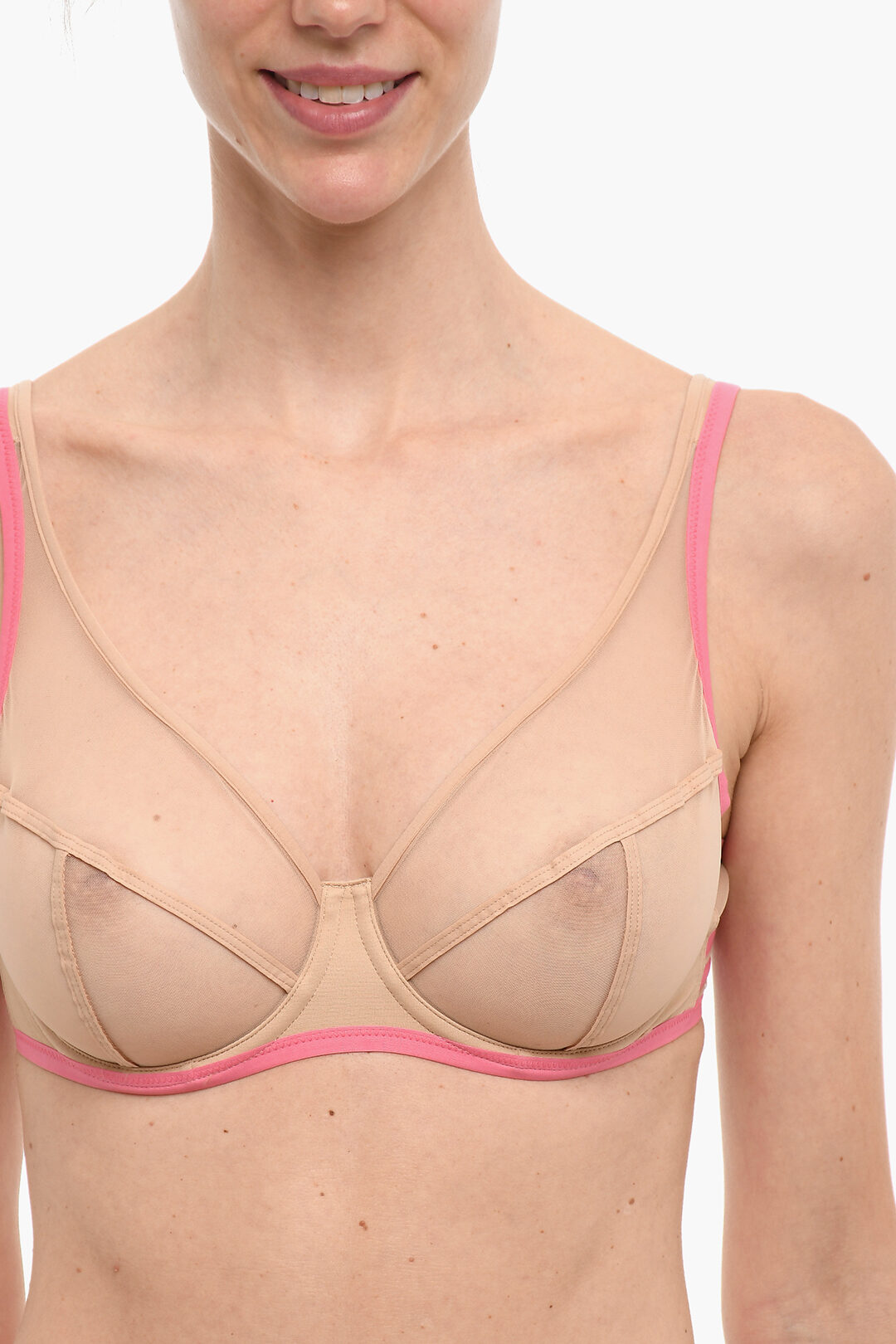 Maison Lejaby Underwire See-Through Bra with Contrasting Edges women -  Glamood Outlet